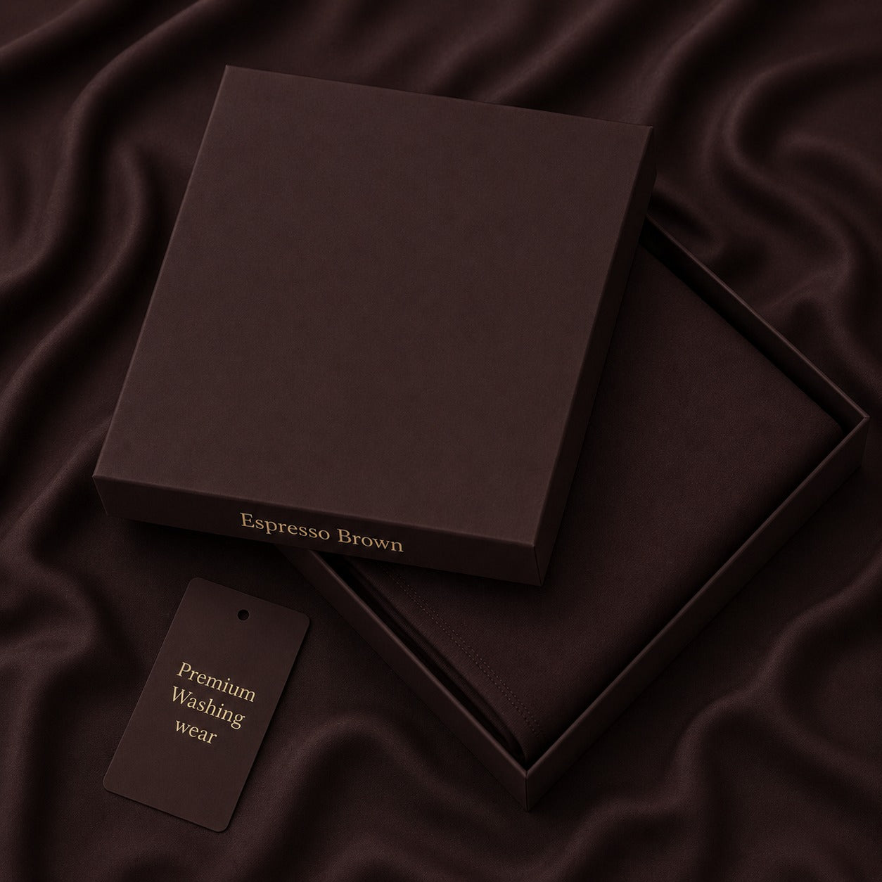 Premium Wash & Wear Unstitched Fabric – Espresso Brown