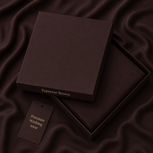 Premium Wash & Wear Unstitched Fabric – Espresso Brown