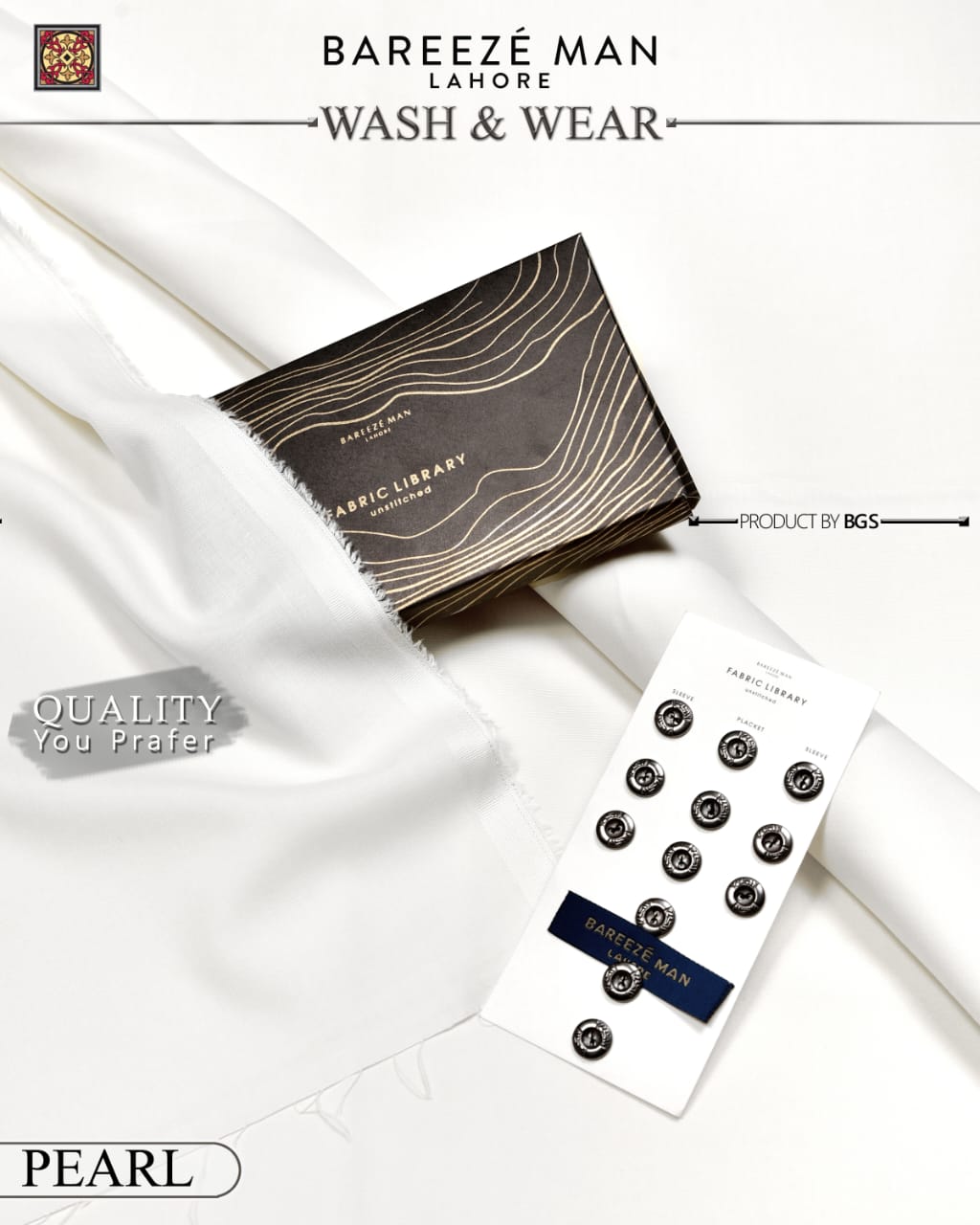Bareeze Man-Pearl White-Allow To Open