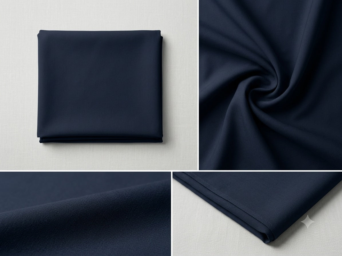 Navy Blue Wash & Wear Fabric| Men's Unstitched Suit